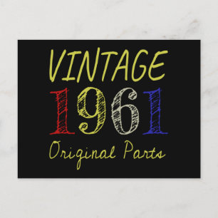 60e verjaardagscadeau vintage 1961 originele onder briefkaart