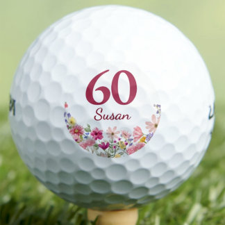 60e verjaardagscadeau voor haar Roze bloemstuk op Golfballen