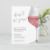 60e verjaardagsfeest juichen voor zestig kaart (Staand voorkant)