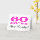 60e verjaardagskaart voor vrouwen | 60 stenen! kaart (Gele Bloem)