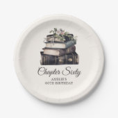 60e | Victoriaans Boek Verjaardag Papieren Bordje (Voorkant)