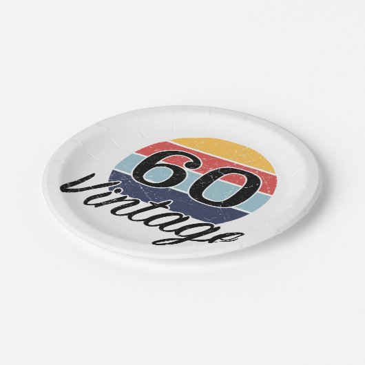  60e zondagszonsondergang papieren bordje (Gekanteld)