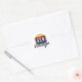 60e zondagszonsondergang ronde sticker (Envelop)