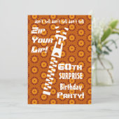 60e ZUIVERING Goud Oranje Zip Lip Kaart (Staand voorkant)