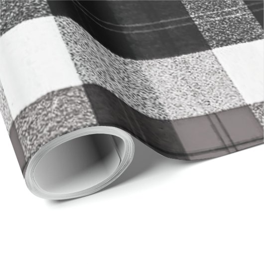 60lb Verpakking Papier Roll Xmas Baffalo Plaid Zwa (Rol Hoek)