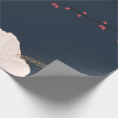 60lb Wrapping Paper Roll Baby Roze Kosmos op Wit Cadeaupapier (Hoek)