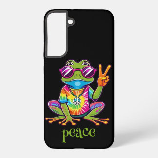 60s 70s Hippy Hippie Peace Frog Samsung Galaxy Hoesje