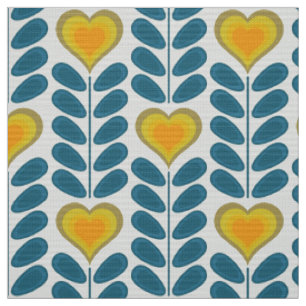 60s 70s mod retro hart bloemen v2 stof