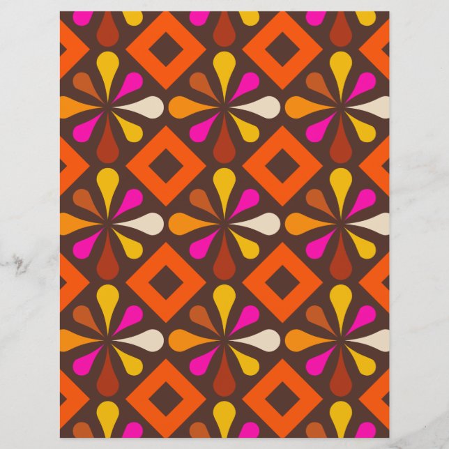 60s 70s retro mod paper print (Voorkant)
