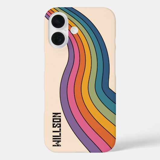 60s 70s Retro strepen Case-Mate iPhone Case (Achterkant)