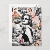 60s Abstracte Collage Briefkaart (Voorkant / Achterkant)