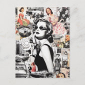 60s Abstracte Collage Briefkaart (Voorkant)