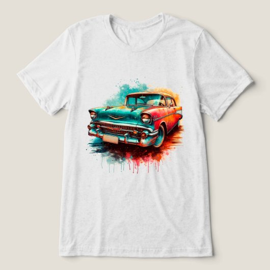 60s auto Tri-Blend shirt (Design voorkant)