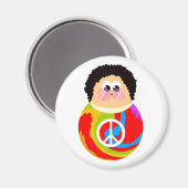 60's Child Funny Cartoon Peace Kind Magneet (Voorkant / Achterkant)