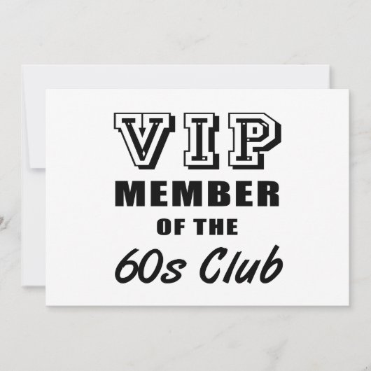 60's Club Birthday Kaart (Voorkant)