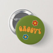 60's Groovy Badge Ronde Button 5,7 Cm (Voorkant /achterkant)