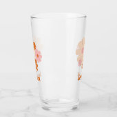 60s les années 70 Fleurs rétro rose orange verre (Gauche)