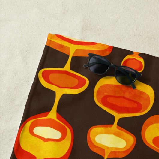 60s les années 70 mod rétro serviette motif (En situation)