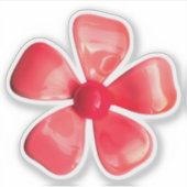 60s MOD Perzik Daisy Flower Spring Bruiloft Sticke Sticker (Voorkant)