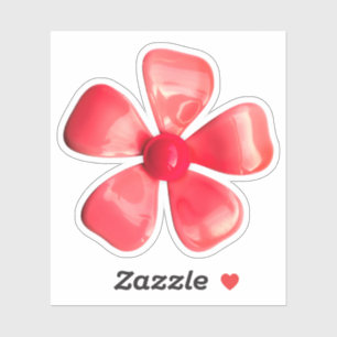 60s MOD Perzik Daisy Flower Spring Bruiloft Sticke Sticker