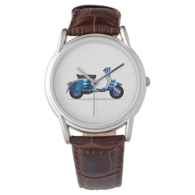 60s Motor Scooter Horloge (Voorkant)