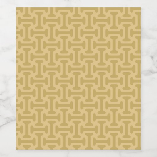 60s Paper Pattern Wijn Etiket (Enkel label)