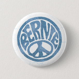 60s Peace Bernie Ronde Button 5,7 Cm