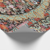 60s Perzische Turks Bloemendecoupage Cadeaupapier (Hoek)