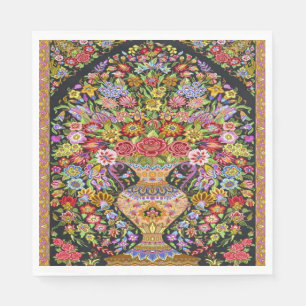 60s Perzische Turks Bloemkunst Decoupage Servet
