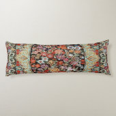 60s  Perzische Turkse Bloemkilim Lichaamskussen (Achterkant)