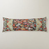 60s Perzische Turkse Bloemkilim Lichaamskussen (Voorkant)