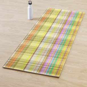 60's Retro Colorful Pset Yellow Pink Mint Oranje Yogamat