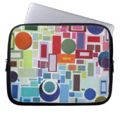 60's Retro Disco Kleur Collage Mozaïek Abstract Laptop Sleeve (Voorkant)