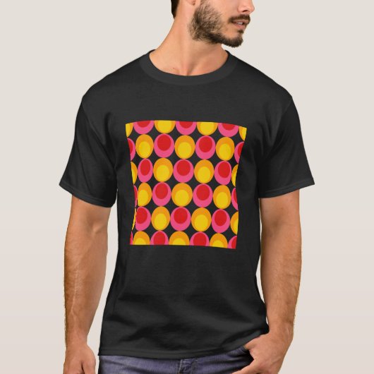 60s Retro Mod Oval Pattern T-shirt (Voorkant)