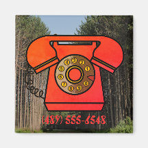 60s Retro natuur telefoonnummer