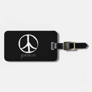 60s Retro Peace Sign Bagagelabel