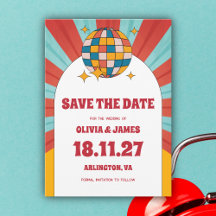 60s Retro Vinyl Muziek Bruiloft Save The Date
