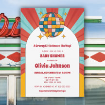 60s Retro Vinyl Muziek Genderneutraal Baby shower