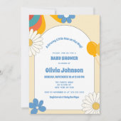 60s Soft Retro Music Invitation Baby shower Super (Devant)