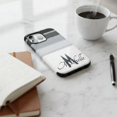 60s stijlvolle monochromatische Stripe-modelmonogr Case-Mate iPhone Case