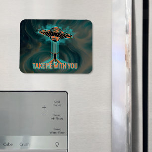  60's Style Vliegende Schotel Magneet