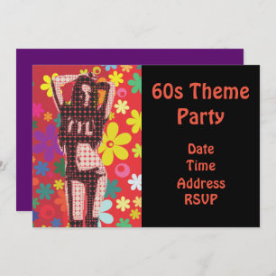 60s themabloem power party kaart