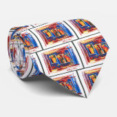 60s USA Statue de la liberté peinture Cravate (Roulé)