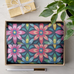  60s Vibe Mod Daisies All-over Print Tissuepapier