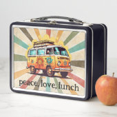 60s Vrede Hippie Metalen Lunchbox (In situ)