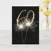 60ste bruiloft-sparklers kaart (Gele Bloem)