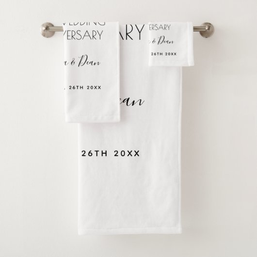 60ste bruiloft witte zwarte baard bad handdoek (Insitu)