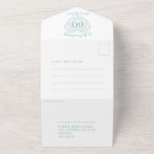 60ste diamanten bruiloft RSVP edelsteen All In One Uitnodiging (Buitenkant)