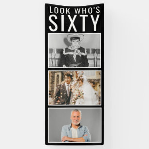 60ste geboortedag fotobanner spandoek
