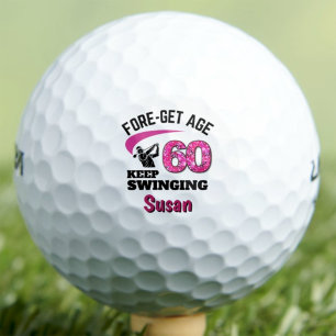 60ste Golfer Cadeau voor Vriend - Blijf Swingen Golfballen